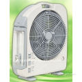 12'' battery fan,rechargeable fan with 2-tube fluorescent lamp XTC-168A